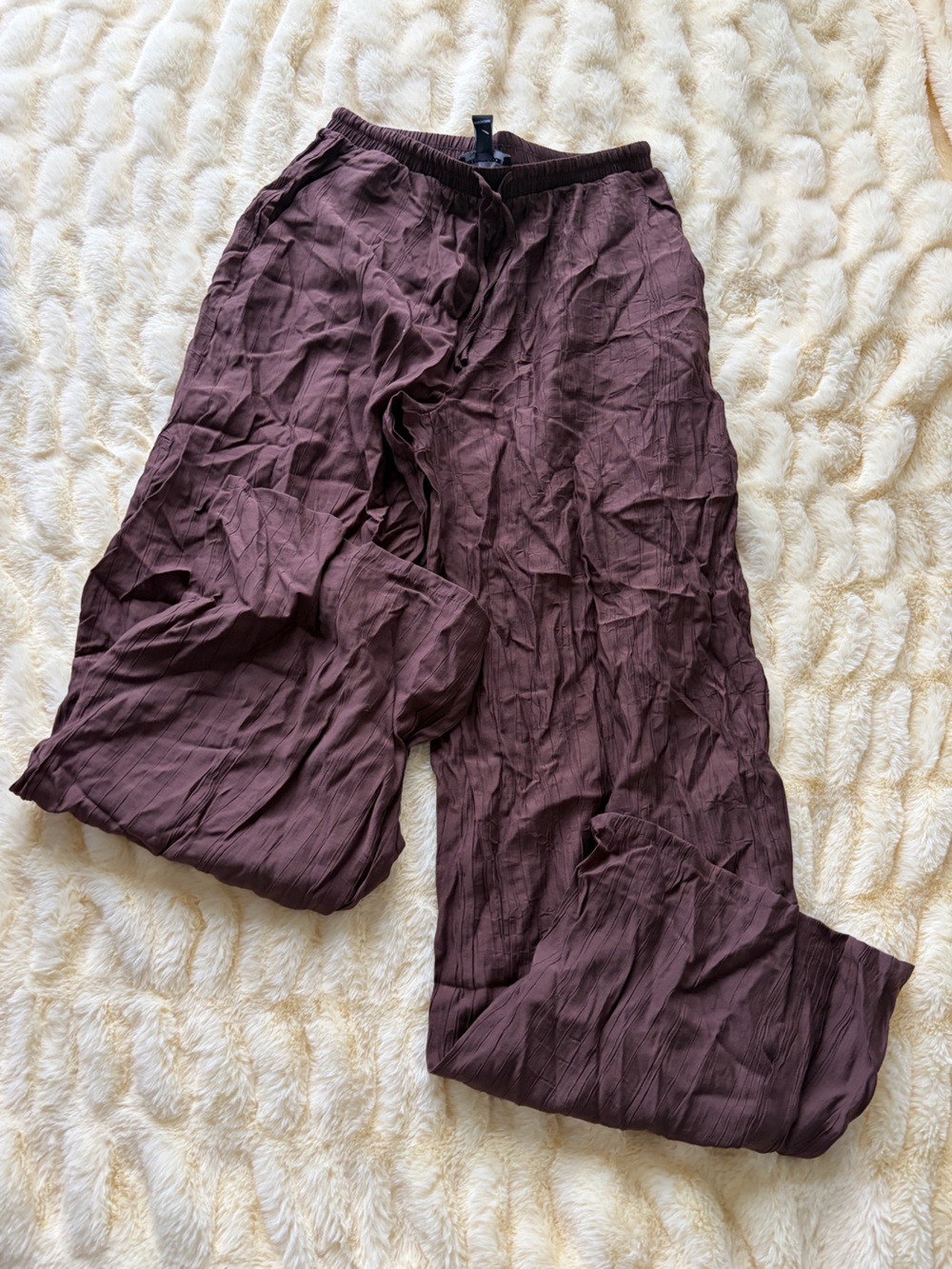 Brown flowy pants